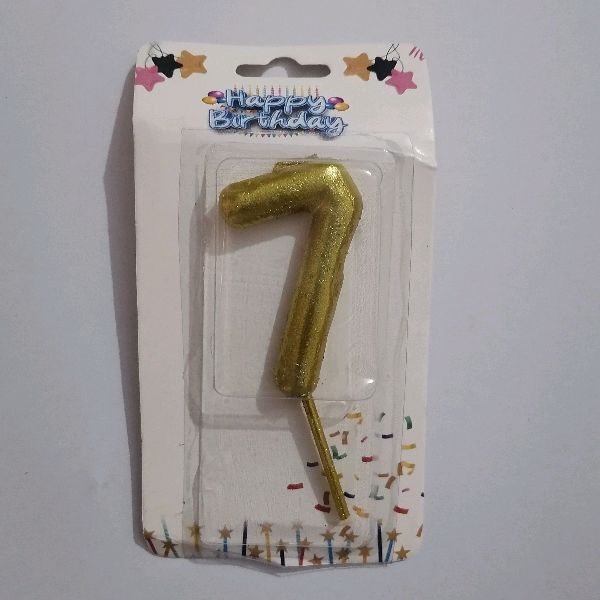 Candle Number Metalic 7